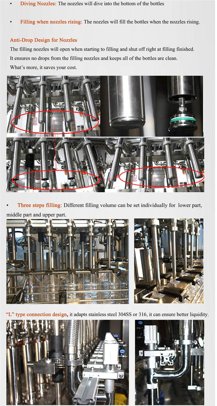 Автоматты сервомотор бөтелкесін құю машинасы 4